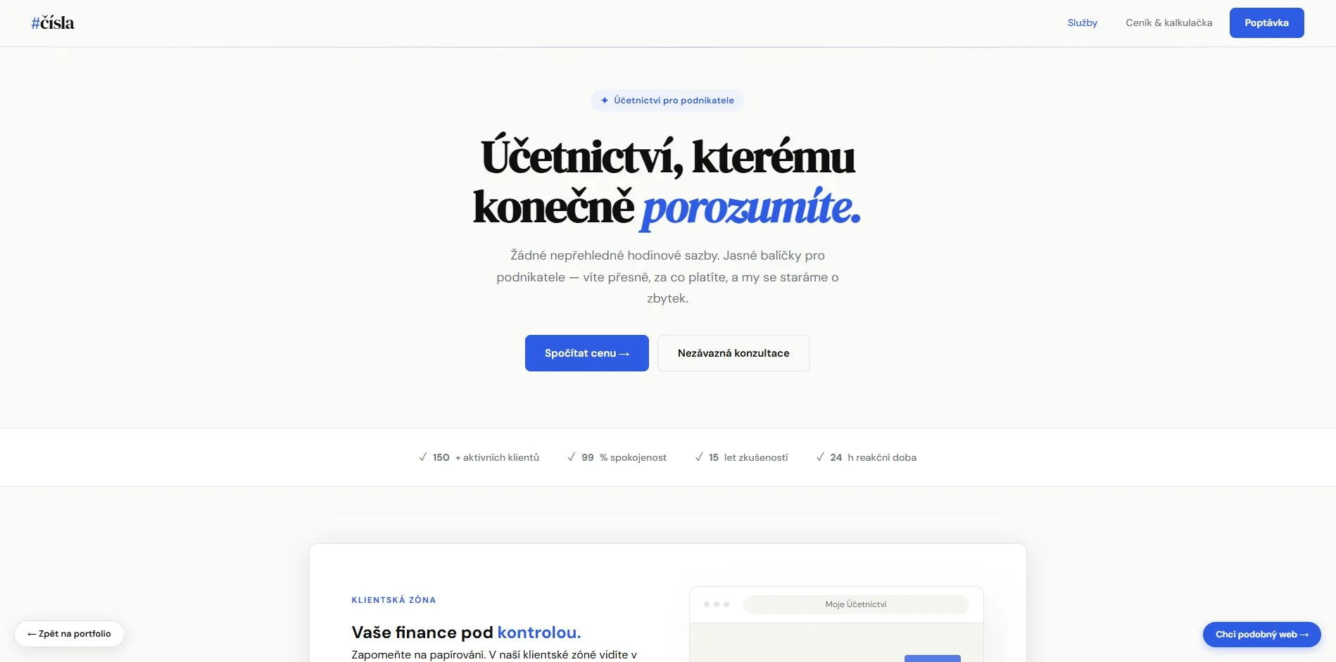 Web pro účetní kancelář (Desktop)