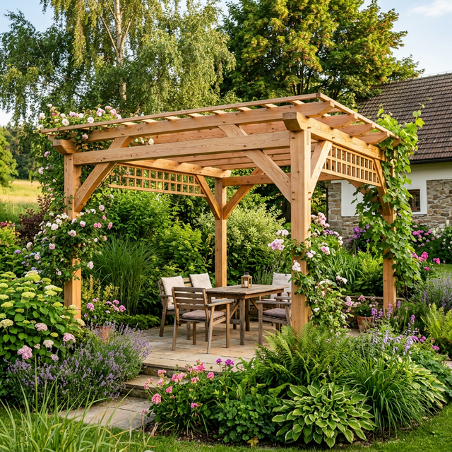 Dřevěná pergola